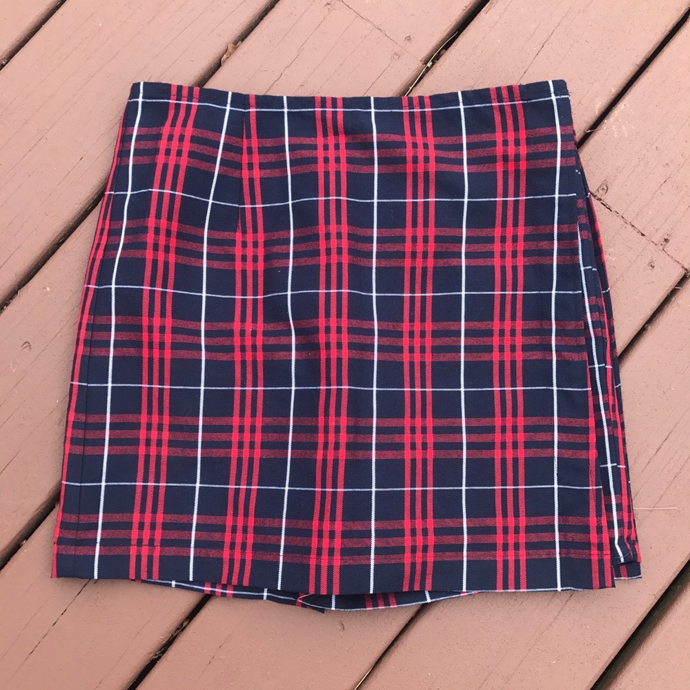 School Bells Plaid Skort